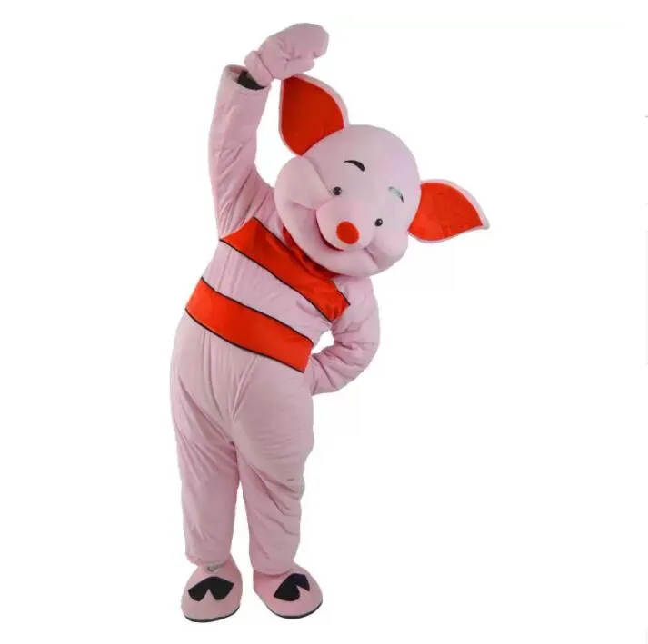 Piglet Pig Maskotki Kostium Wysokiej Jakości Cartoon Różowy Świnia Anime Tematu Christmas Carnival Fancy Dress Cartoon Apparel Urodziny