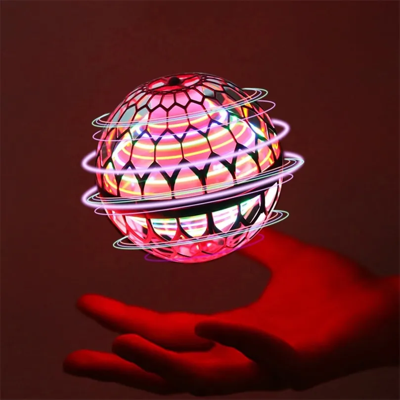 Pro Flying Ball Spinner Spielzeug Handgesteuerter Drohnenhubschrauber Hoverball Mini UFO mit RGB-Licht Kinder Jungen Mädchen Geschenke 220621
