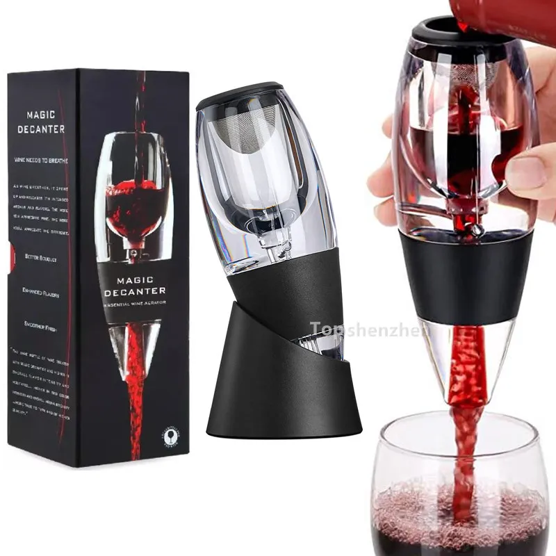 Red Wine Aerator Pourer Set With Filter, Stand & Travel Bag Enhance