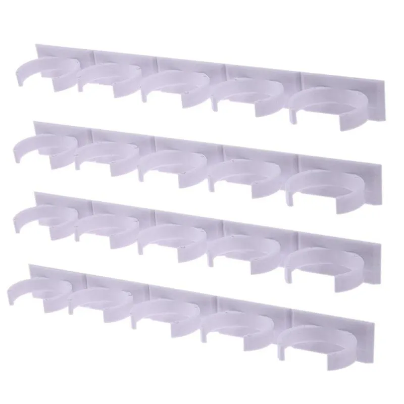 Organizador de especias para ingredientes de montaje en pared, 2/4 Uds., organizador de plástico, 5 ganchos para puerta de cocina, soporte para tarros