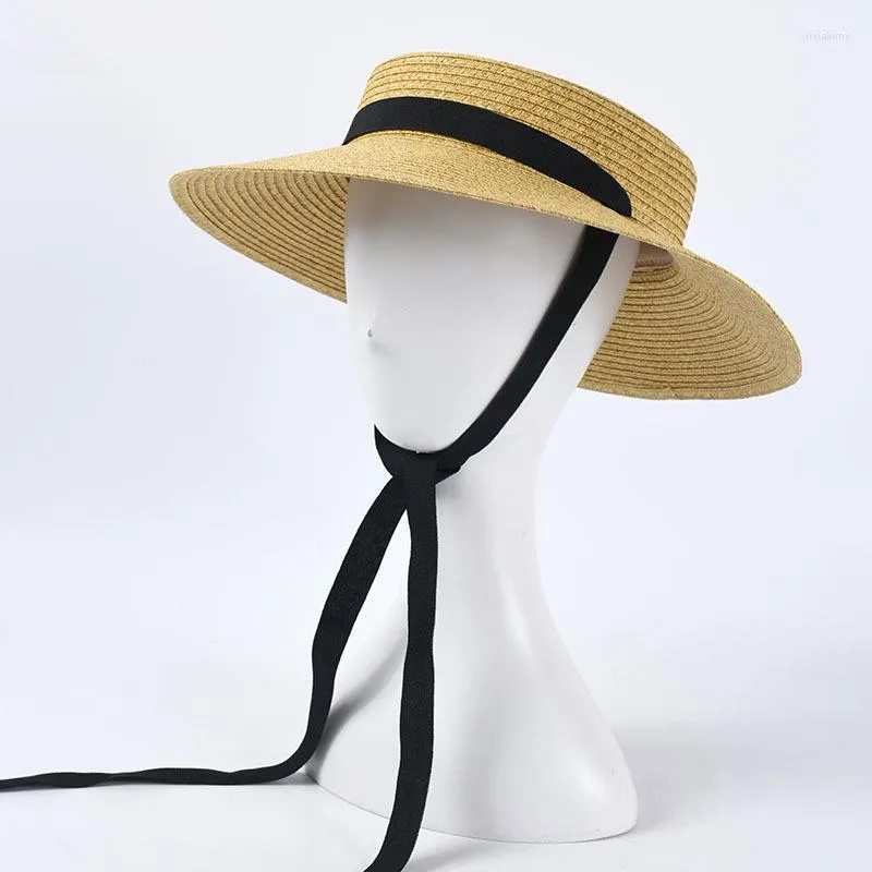 Chapeau Femme D'été Français Rétro Peu Profonde Sangle De Paille Po Style Chapeaux Pour Les Femmes Voyageant À La Plage Et Bronzer À Large Bord Oliv22