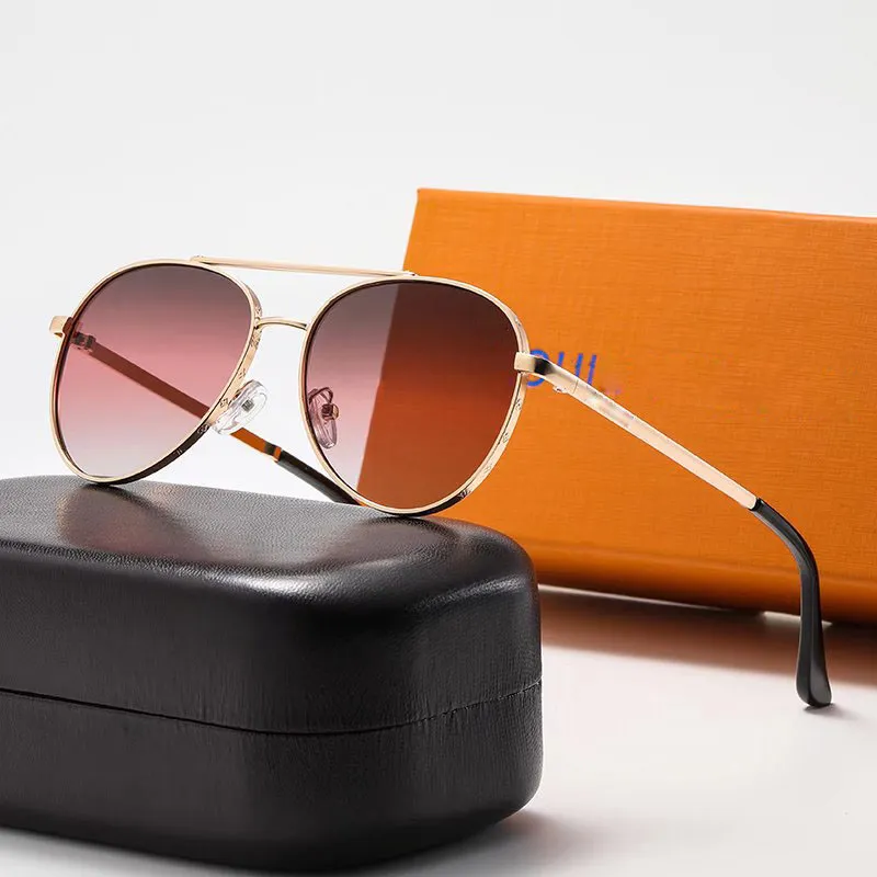 Groothandel designer zonnebrillen Origina ronde Bril Outdoor Shades Metalen montuur met doos.