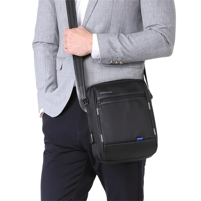 Kingsons Man Men Casual Business Messenger Vintage Mens Crossbody Bor Bolsas Męskie torby na ramię Y201224