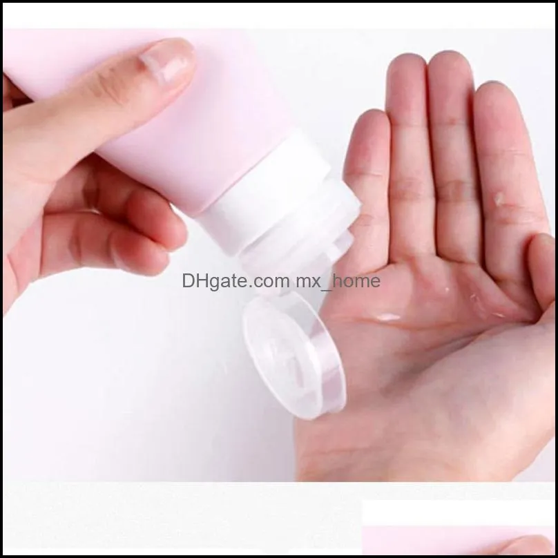 60ml 90ml Hand Sanitizer Silicone Bottle Travel Portable high quality Bottle with Flip Cap for shampoo cosmetic fluid