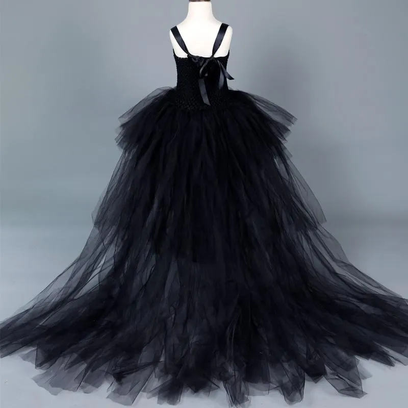 Girls Black Tulle Ball Gown Dress with Train Ankle-Length for 7-12m  Children from Dhgate Girl's Dresses - price 44.51