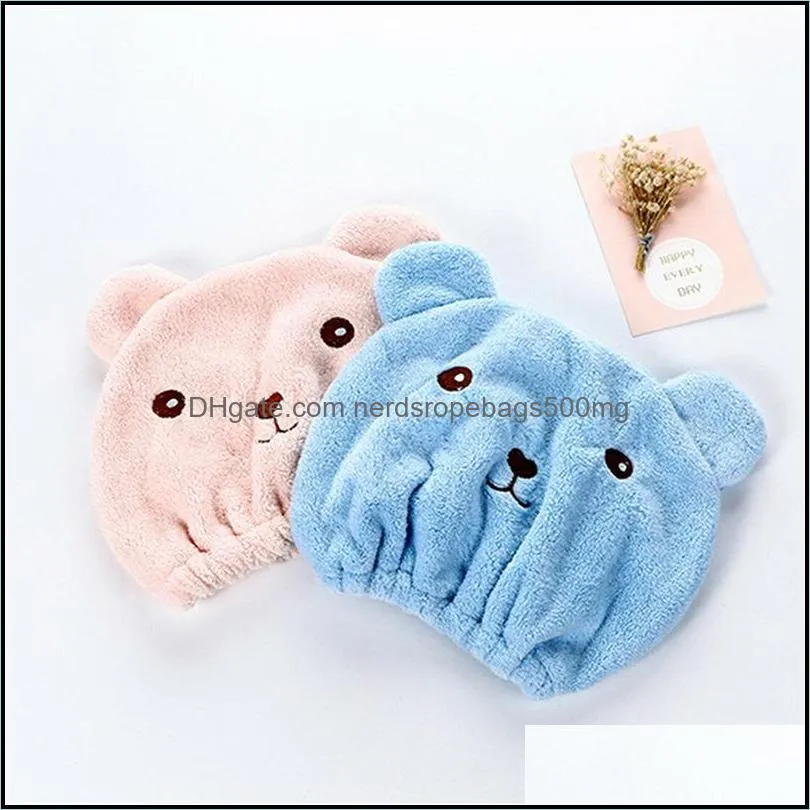 Quick Drying Dry Hair Hat Thickening Bath Room Caps Cartoon Animal Lovely Adult Turban Towel Super Strong Water Uptake 2 3yk M2