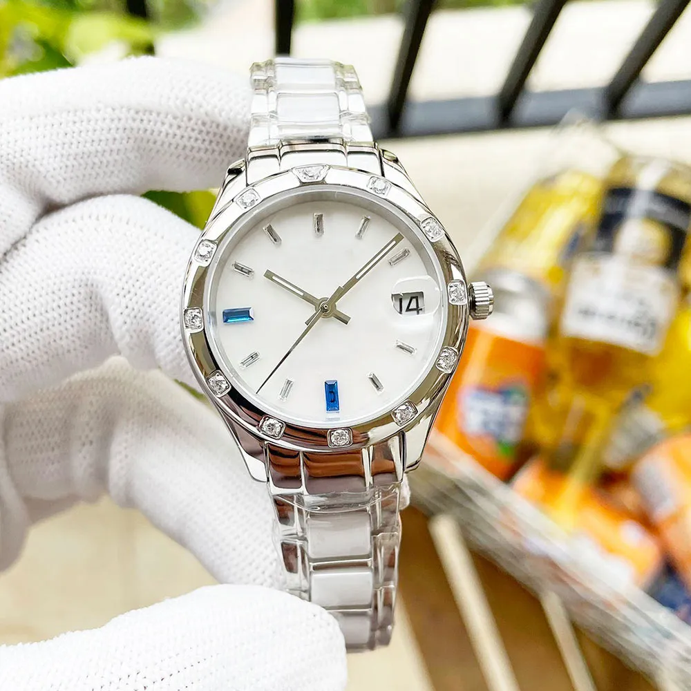 Relógio feminino relógios mecânicos automáticos senhora relógios de pulso 33mm montre de luxo madrepérola dial305e