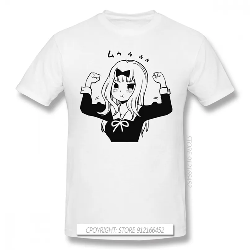 Kaguya sama kärlek är krig miyuki shinomiya fujiwara anime tshirts för män chika rolig o-neck bomull t-shirt kawaii 220408