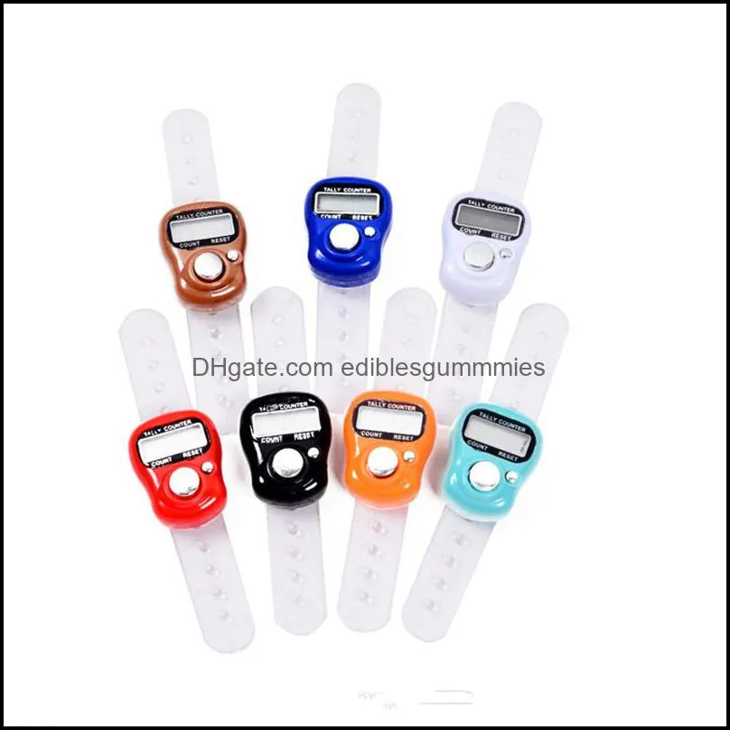 Wholesale-Stitch Marker And Row Finger Counter LCD Electronic Digital Tally Counter Hot Sale New