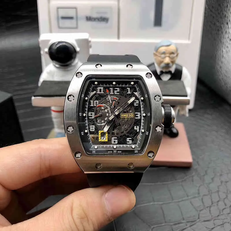 mens watch designer montres mouvement automatique de luxe Paneraiss Leisure Richa Watch 030 Automatic Mechanical Millers White S