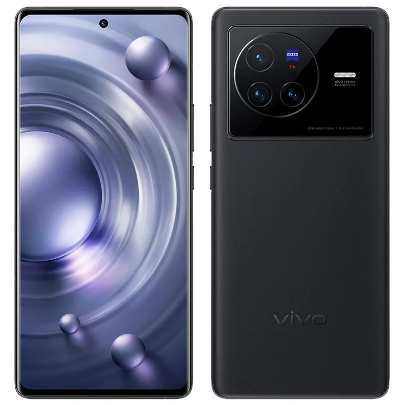 Originele Vivo X80 5G Mobiele telefoon 12 GB RAM 256 GB 512 GB ROM Octa Core Dimensity 9000 Zeiss 50mp AF NFC Android 6.78 "AMOLED FUNUREPRINT ID VOLLEDIG SCHERME FACE FACE Smart mobiele telefoon