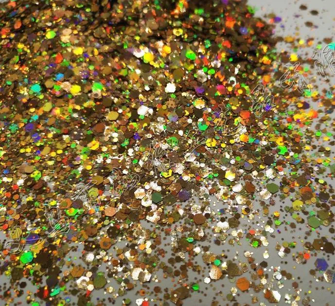 CHUNKY GLITTER MIXED HOLOGRAPHIC MIX Face Body Cosmetic Sequins Sparkly  Nail Art
