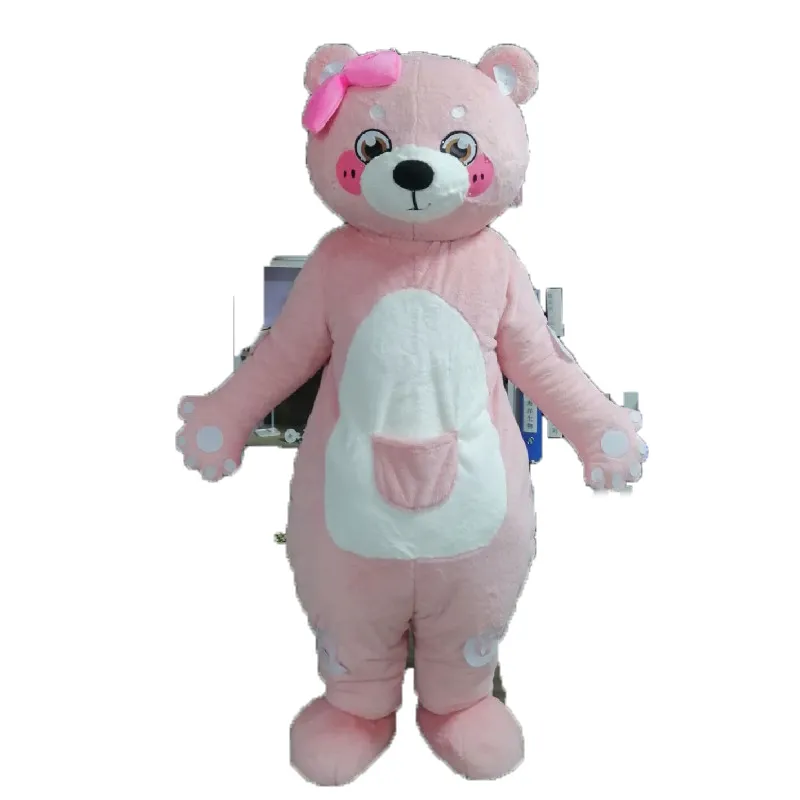 Festiwalowa sukienka Pink Bear Mascot Costume Halloween świąteczne fantazyjne sukienka Reklama Ulotki Ubrania karnawał unisex strój dorosłych