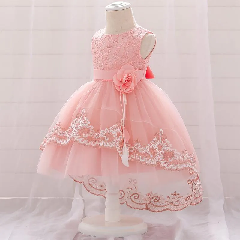 Robes de fille enfant en bas âge été bébé fille robe enfant 1er anniversaire pour vêtements fleur traînant fête mariage princesse