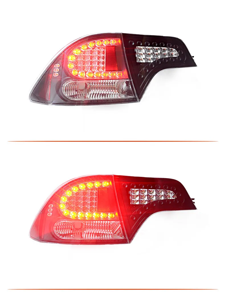 ホンダシビック2006-2011 FD2 LEDテールライト - 赤いクリア - ランニング、ブレーキ、逆方向のターン信号