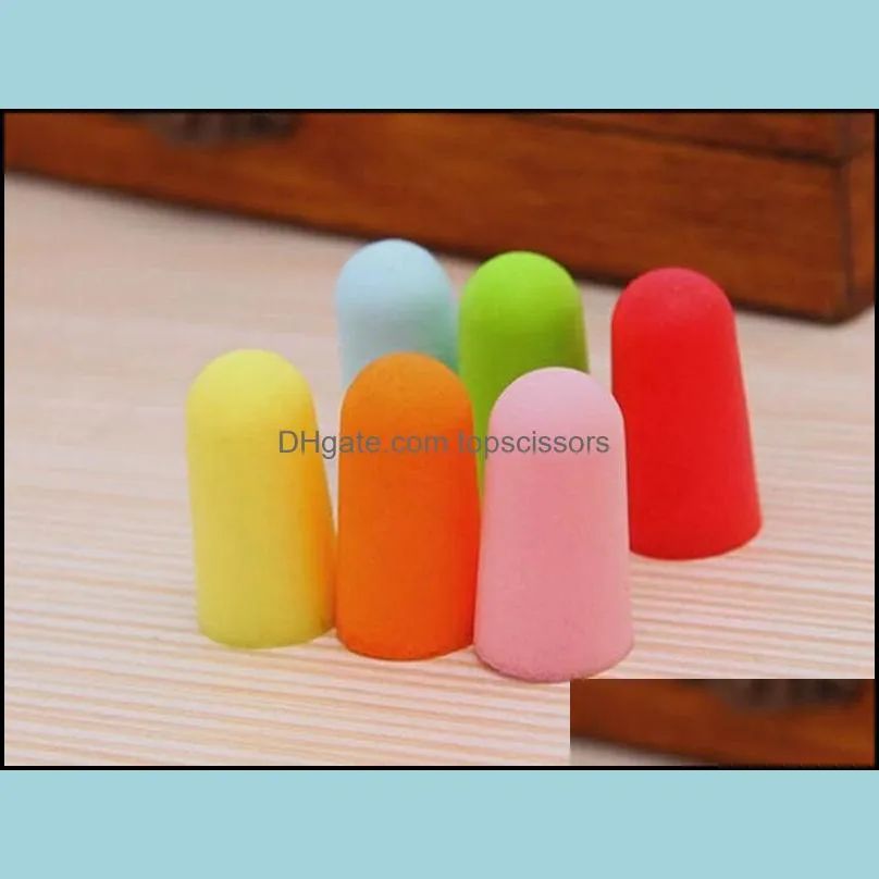 600Pairs/lot Fast Shipping Hot sale Soft Sponge Ear Plugs Tapered Travel Sleep Noise Prevention Earplugs