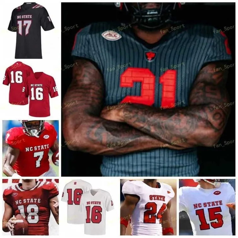 Nik1 NC State North Carolina Wolfpack NCAA College Football Jersey 16 Bailey Hockman 12 Jacoby Brissett 9 Bradley Chubb 81 Torry Holt