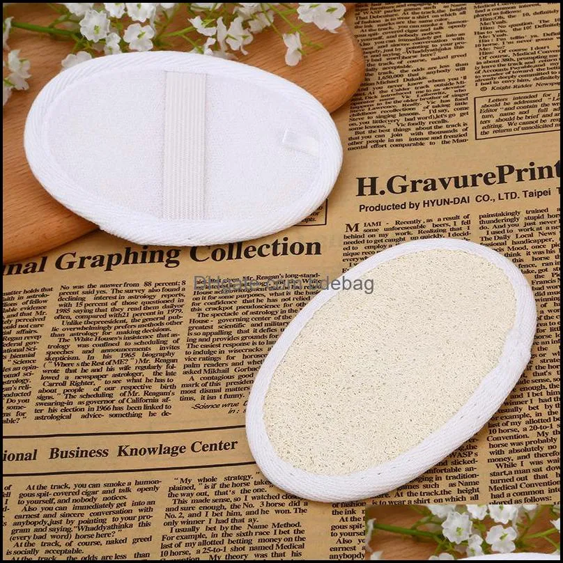 Loofah Pad Natural Loofah Scrubber Remove Dead Skin Loofah Pad Sponge Home Cleaning Tool Body Skin Bathing Massage Tools 8*12cm VT1699