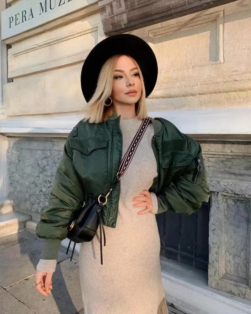 Army bomber jacket womens sales