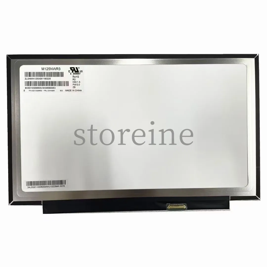 M125NWR3 R0 LP125WH2 SPT1 12.5 "HD1366x768 eDP 30pin matrice panneau d'affichage pièces de rechange écran LCD pour ordinateur portable