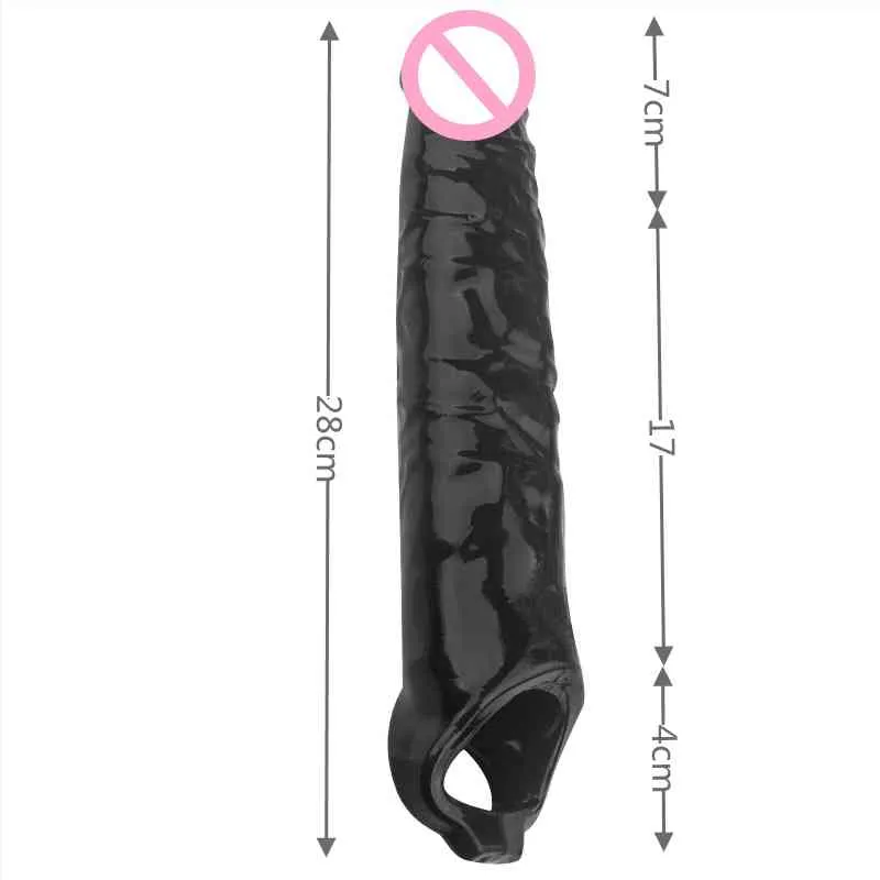 Full Body Massager Sex Toys Masager herbruikbare penis mouw Big Extender Massager Cock Extension Dick Enlargemen voor mannen vergrotingstijd vertraging FYVV CNA1