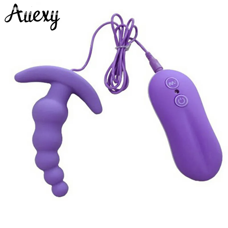 AUEXY Anal Vibrator Plug Prostate Massager Beads Masturbation sexy Toys for woman Butt products Men