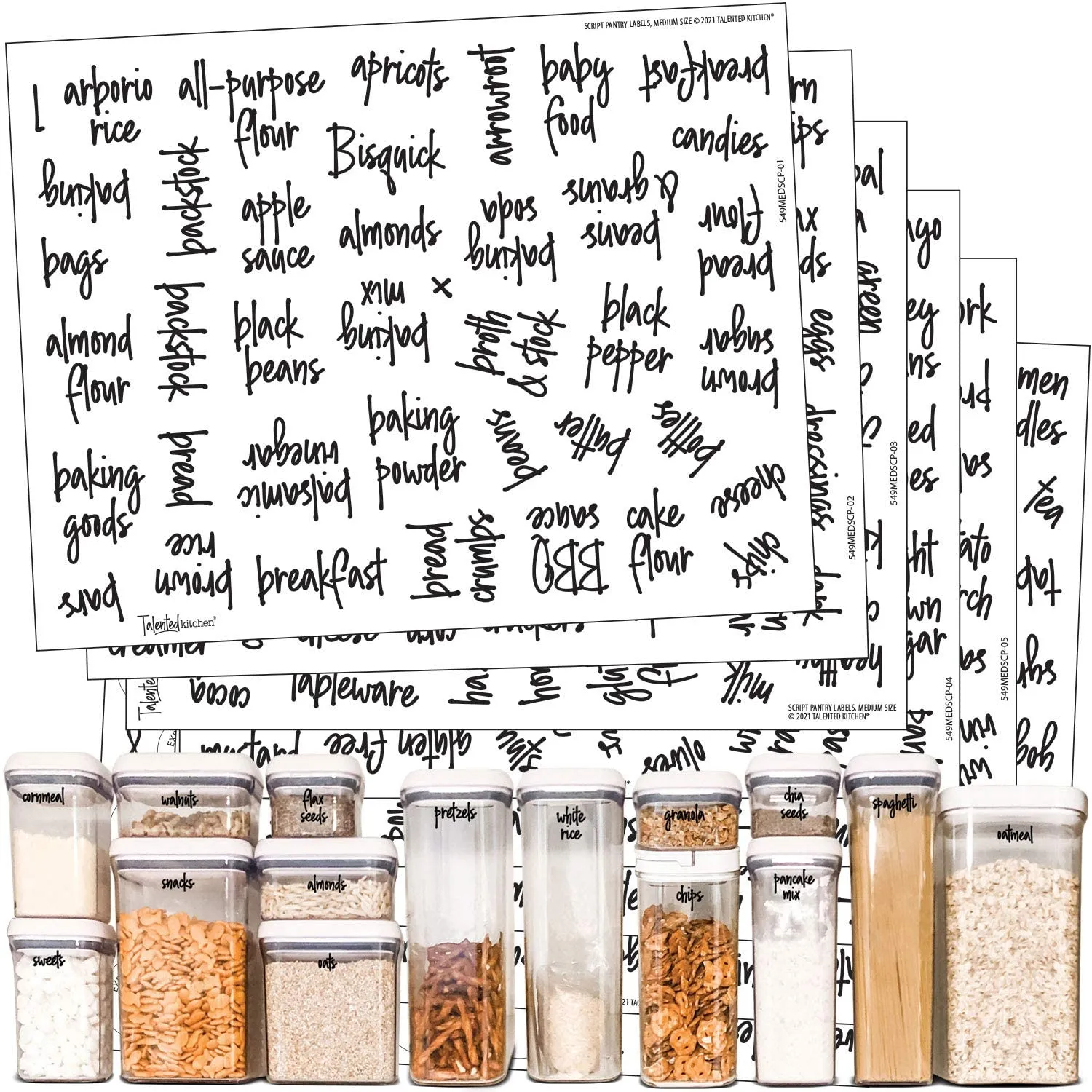 Gluten Free Warning Label Stickers – 53-Piece Sheet For Kitchen Organization & Food Safety