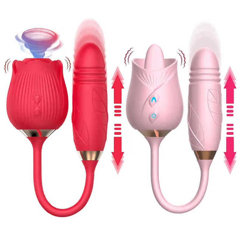 NXY Vibratörler Silikon Dil Klitoris Emme Masajı Pussy Yetişkin Mini G Spot Clit Modeli Güller Emmek Seks Oyuncak Kadınlar Gül 0411