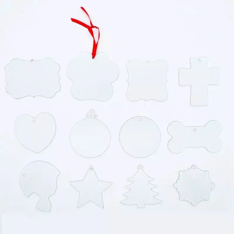 Aluminium sublimatie ornamenten kerstdecoraties Kinderen hoofdvorm hanger blanco warmte persdruk dubbele zijden afdrukken