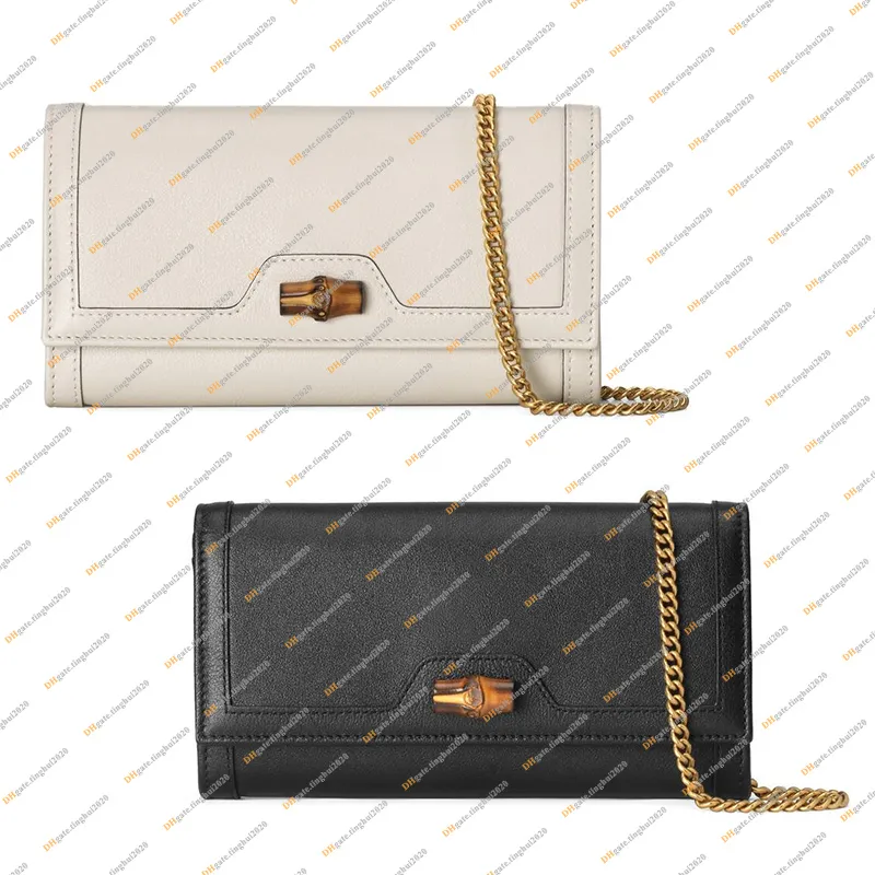 Dames Mode Casual Designer De Luxe Diana Bambou Chaîne Sac Bandoulière Portefeuille Porte-Monnaie Porte-clés Titulaire De La Carte De Crédit De Haute Qualité TOP 5A 658243 Affaires