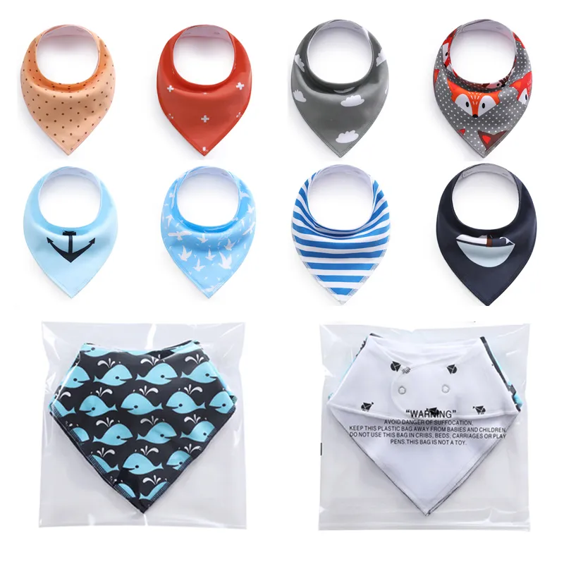 Baby Bibs Triangle sjaal katoen cartoon kinderbandana bib babador dribbel slabbetjes pasgeboren platen absorberende doek