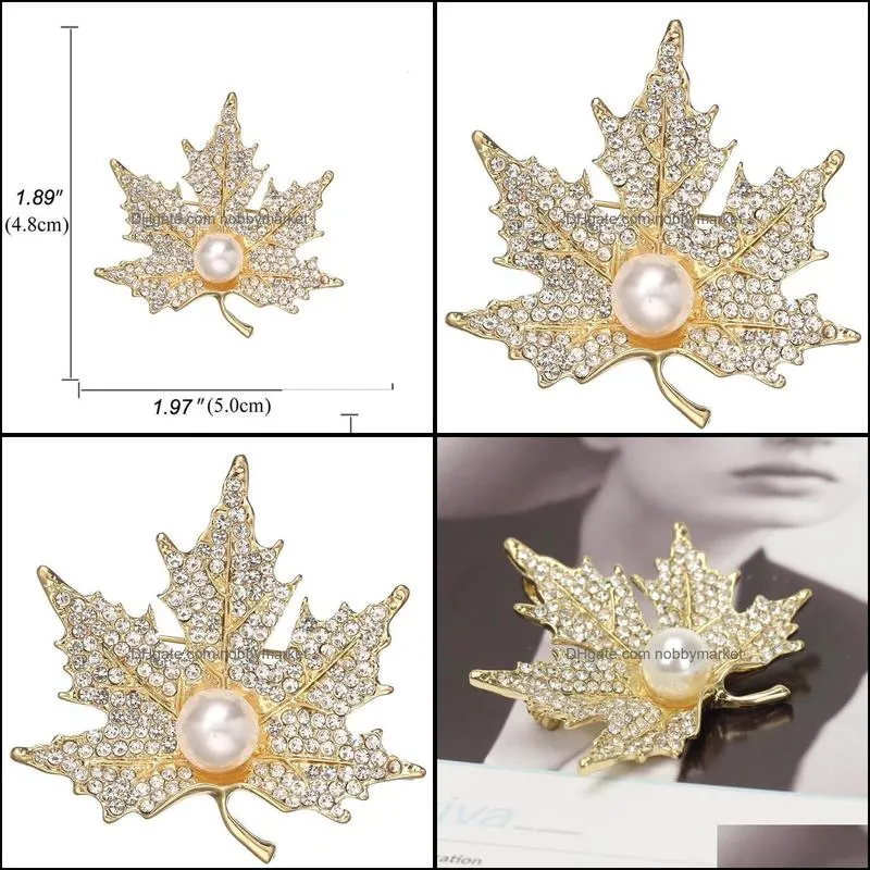 Pins, Brooches Brooch Fake Pearl Pin Elegant Rhinestone Clothes Corsage Backpack Scarf Buckle Jewelry Accessories