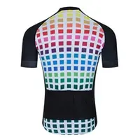 2020 Rainbow grid Team Cycling Jersey Customized Road Mountain Race Top Cycling Clothing max storm bike wear racing clothes