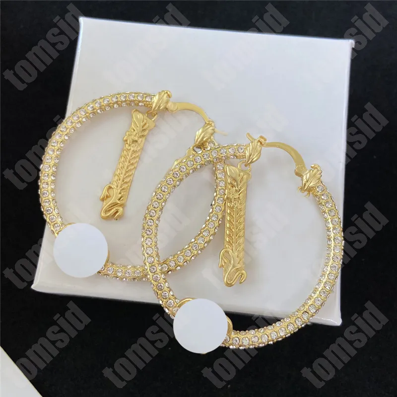 Designer de brincos para mulheres Ear Stud Designers de marca Banhado a ouro Hoop Brincos de luxo Marca Clássico Feminino Festa de Casamento Jóias Mulher Tomsid