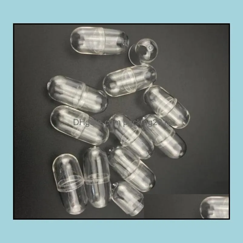 Transparent Capsule Shell Plastic Pill Container Medince Pill Cases Medicine Bottle Splitters fast shipping