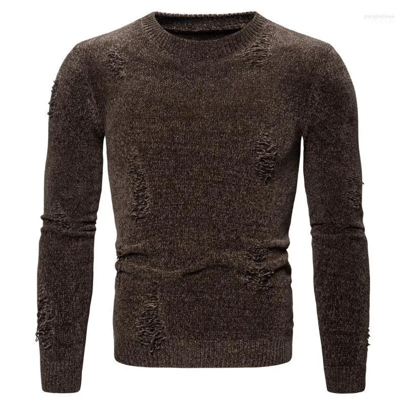 Men's Sweaters 2022 Coffee Warm Collar Pullover Casual Man Sweater