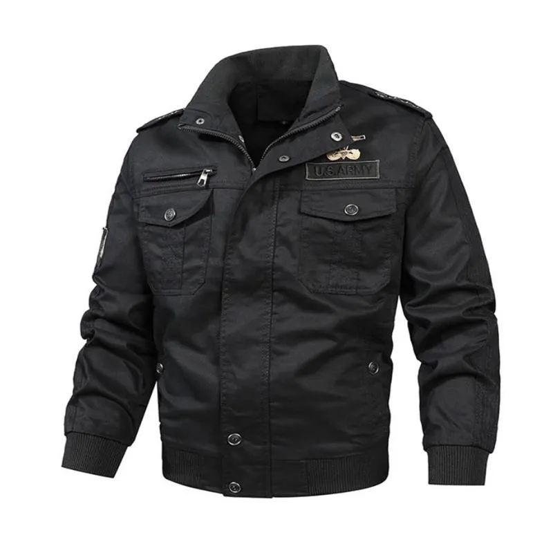 Jackets de jaqueta masculina Menas de bombardeiro Casual Vender Outwear Military Bordledmen's