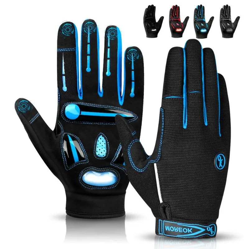 Gants de cyclisme Doigt complet Vélo d'hiver 5MM SBR Gel liquide Rembourré Anti-dérapant - Écran tactile absorbant VéloCyclismeCyclismeCyclisme