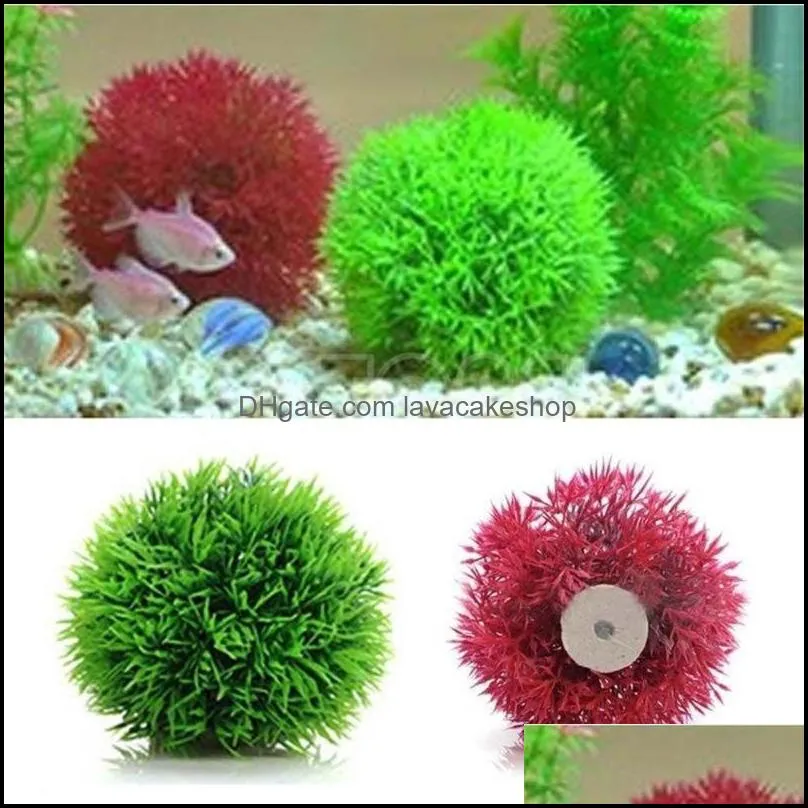 decorations plastic plant craft underwater seaweed ball fish tank ornament aquarium decoration grass
