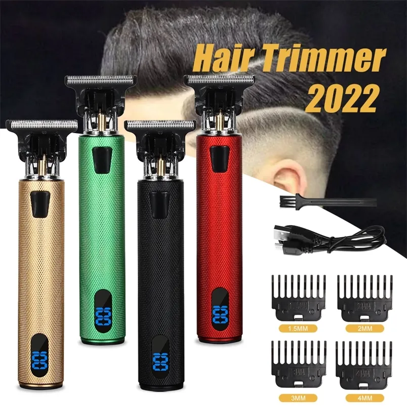 T9 Electric Hair Clipper Rechargeable Shaver Beard Trimmer Professional Men Cutting Machine Barber USB Cordless 220712