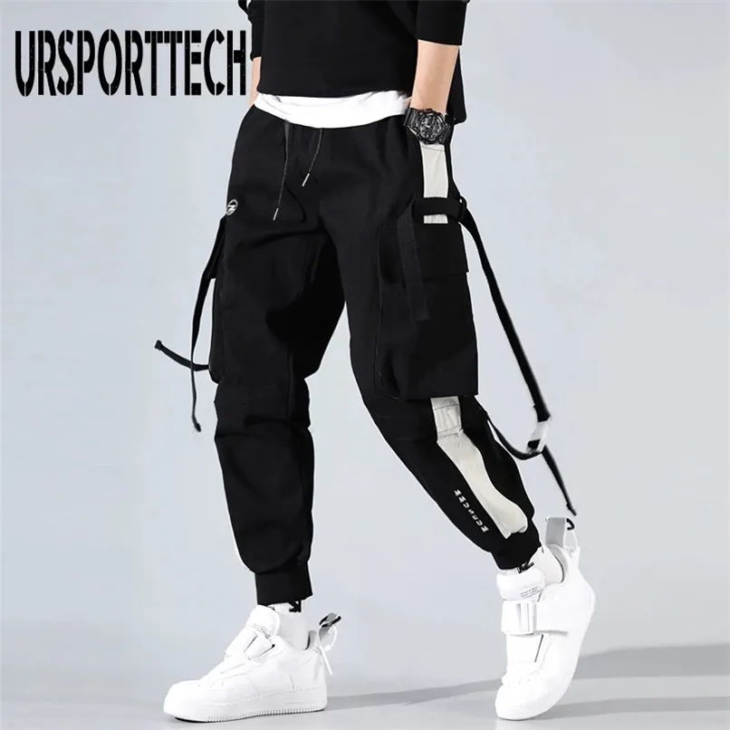 Streetwear Pockets Boys Mens Jogger Pants Hip Hop Sweatpants Joggers Trousers Tactical Cargo Harem Men Clothes 220810