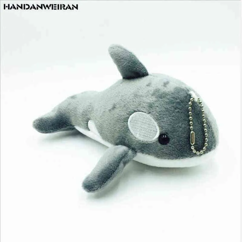 Peluche peluche nouveau 1 pièces 15Cm poupée baleine câlin Animal pendentif poupée courte peluche nouvel an cadeau garçon J220729