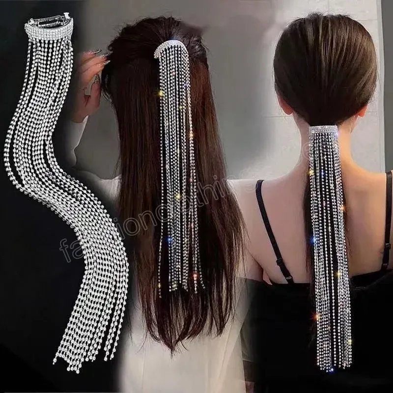 Full Rhinestone Barrettes Hairpins For Women Long... From  display picture 1