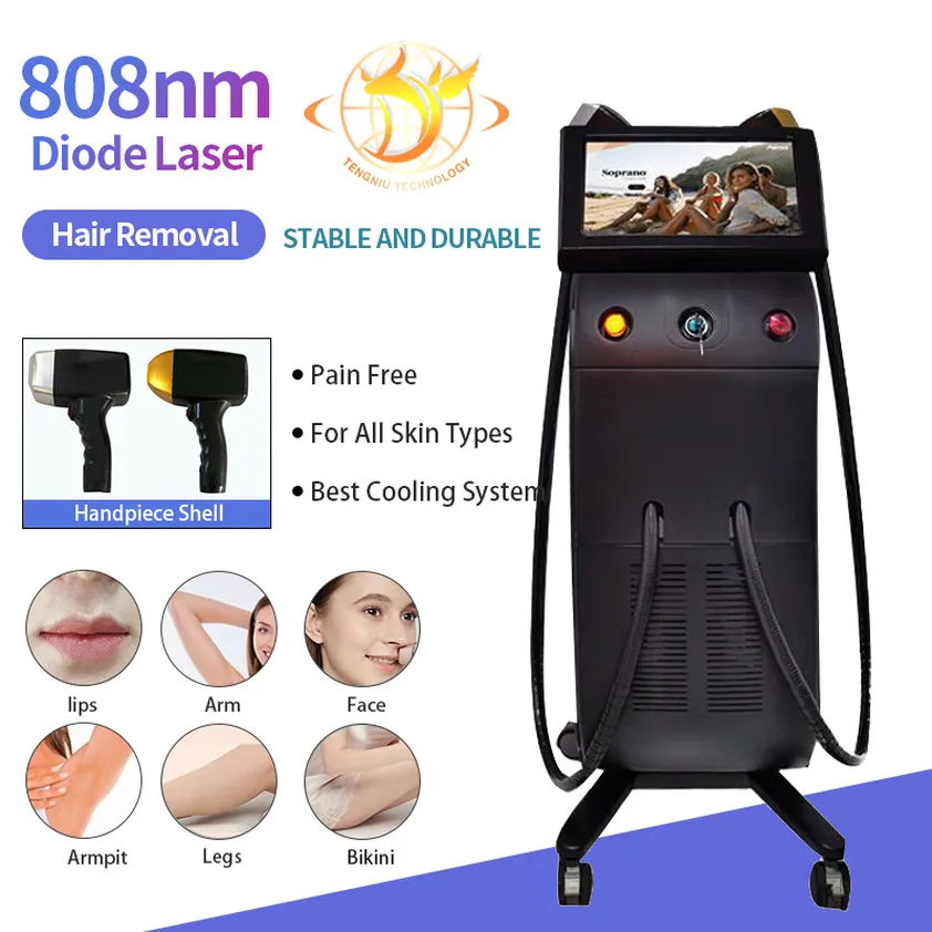 2022 Ice Platinum Diode Laser Depilazione 3Waves Sistema Android da 15,6 pollici ad alta potenza