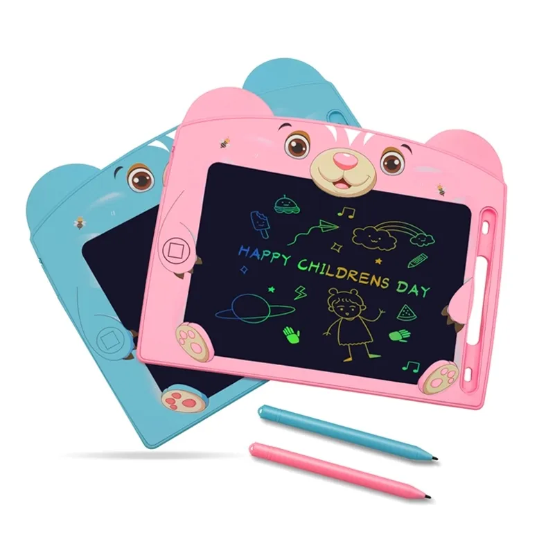 Barn LCD -skrivning Tablett Doodle Board 8 5 tum Färgglada teckningsblock Girls Pojkes Toys For 3 4 5 6 7 Year Old 220722