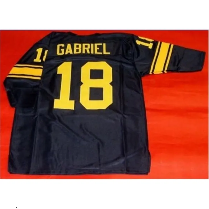 Chen37 Goodjob Men #18 Roman Gabriel Custom 3/4 Sleeve College Jersey Size S-5XL eller Custom Any Name or Number Jersey