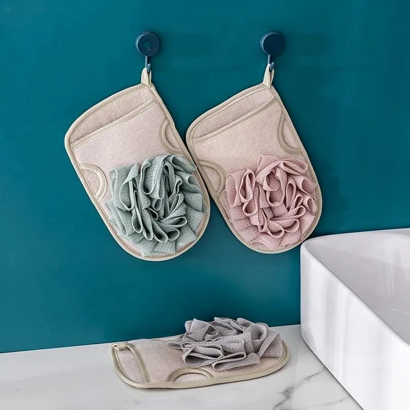 Brosses bains gants pour douches du corps nettoyage de la maison serviette double face douche à balle massage des brosses gants de douche de douche
