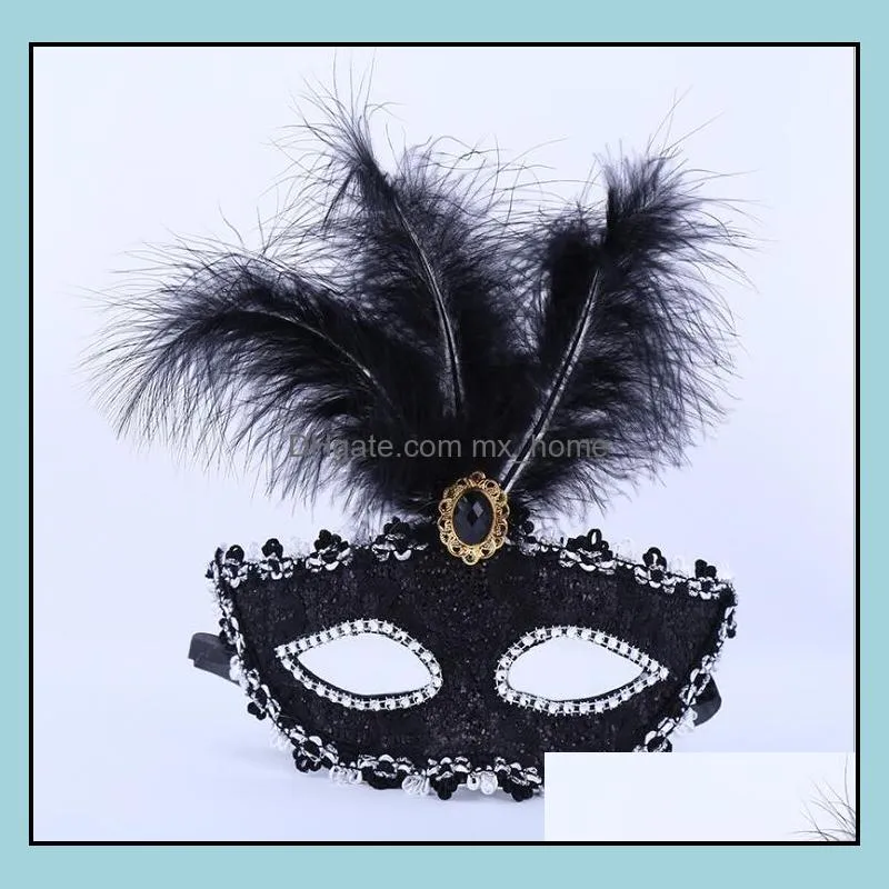 Mask feathers wedding party masks masquerade mask Venetian mask women Lady Sexy masks Carnival Mardi Gras Costume G1171