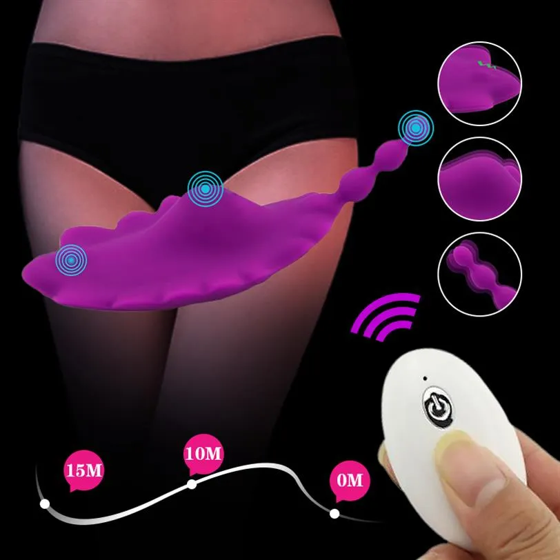 Drahtlose Fernbedienung Invisible Wear Butterfly Vibrator Hosenstimulator F2376