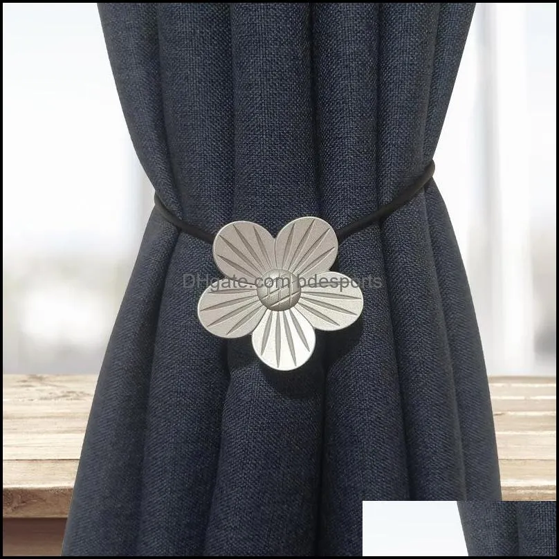 Other Home Decor 1Pcs Flowers Curtain Buckles Europe Style Magnet Curtains Tieback Magnetic Holder Accessories